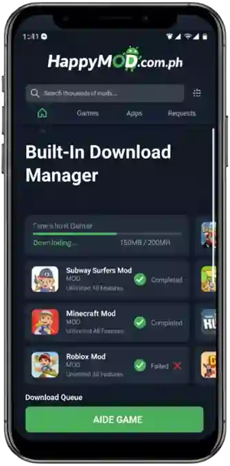 Built-In Download Manager