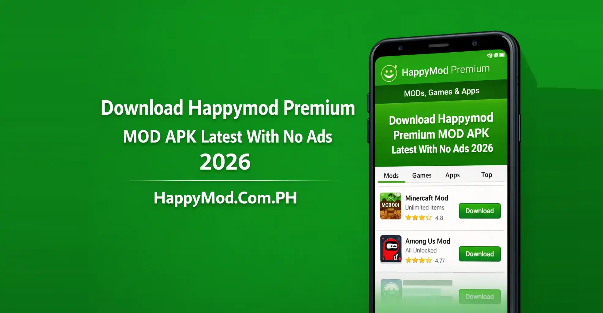 Download Happymod Premium MOD APK Latest With no Ads 2026