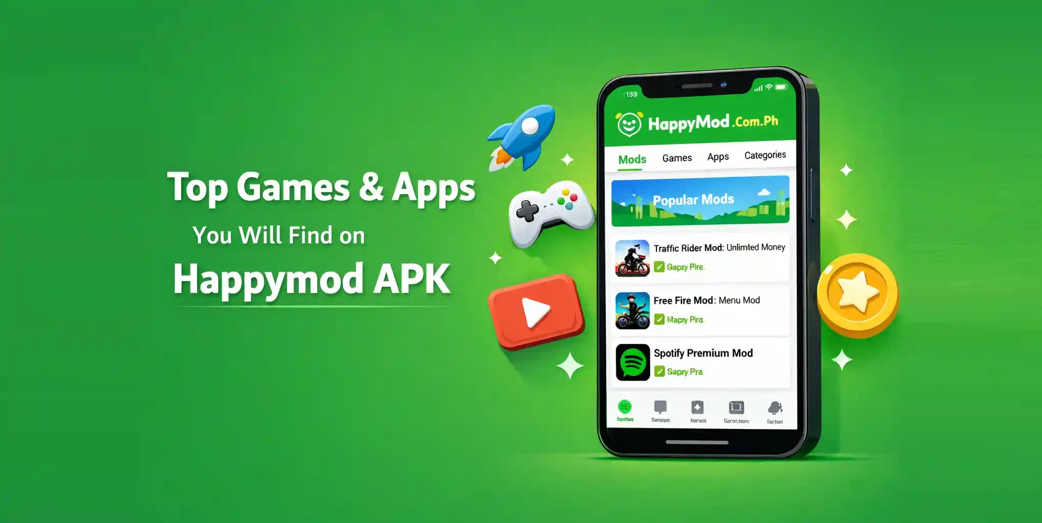 Top Games & Apps You Will Find on Happymod APK